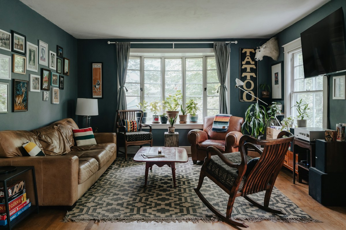 Fresh, clean living room in a family home