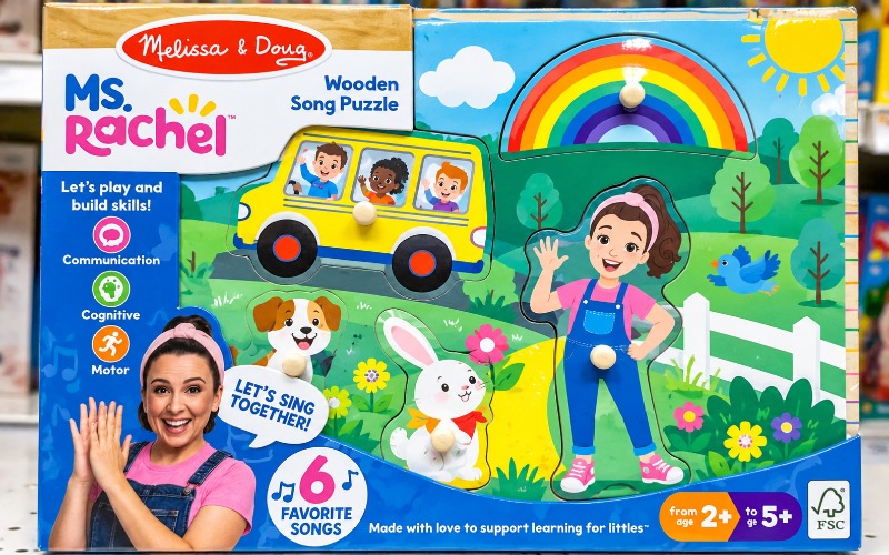 Ms. Rachel wooden song puzzle